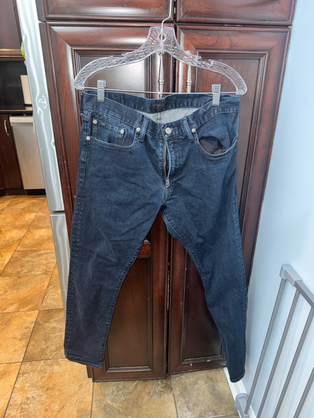 Ralph Lauren Men's Dark Blue Slim Straight Jeans